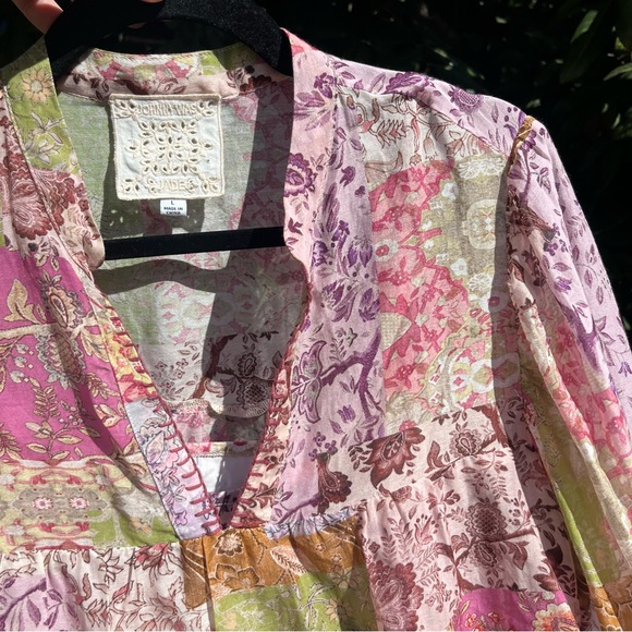 Johnny Was Multicolor Cotton/Silk BlendBlouse - Picture 5 of 7